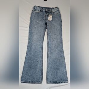 J. Galt Shanghai Brandy Melville Denim Flare Jeans Y2K Blue Women's Small New
